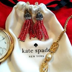 COPY - Kate Spade Bead tassel drop earrings.NWOT